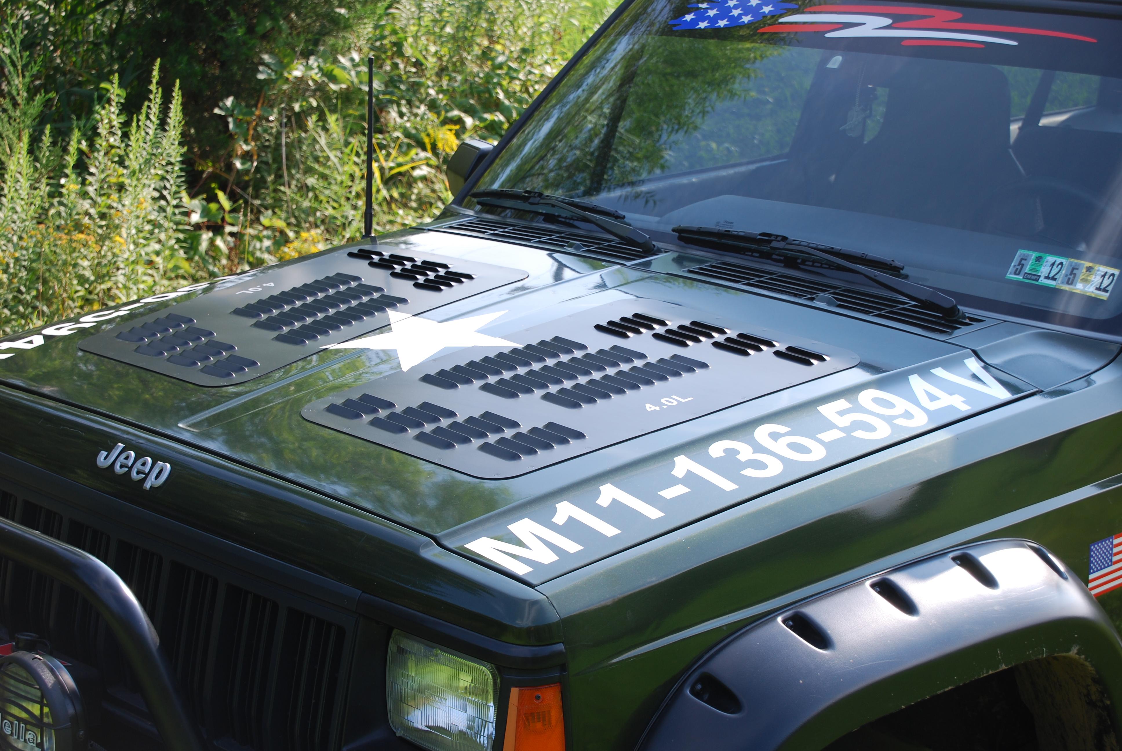 Jeep Hood Louvers Hyline Offroad   XJ 50HLP (Use As Main) 